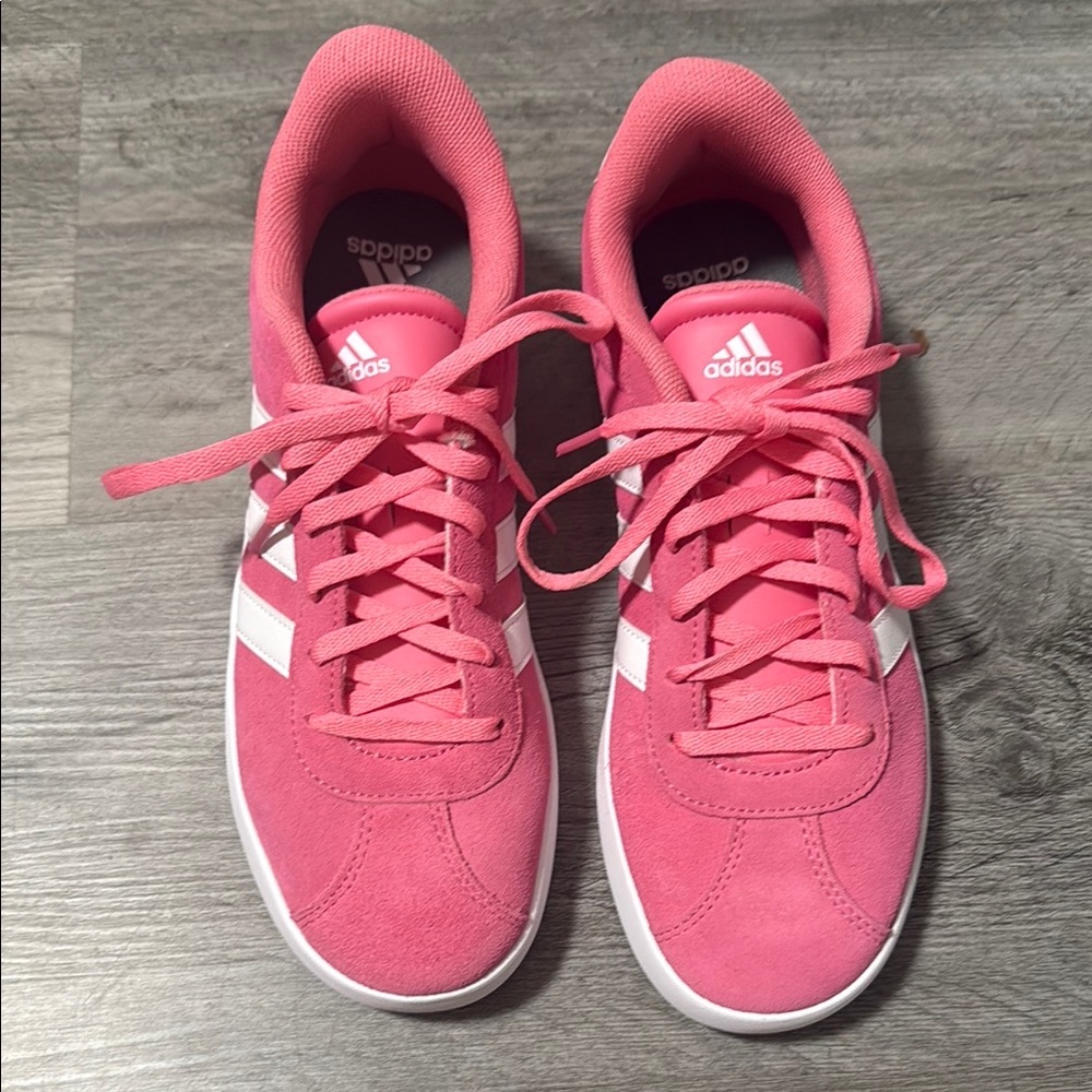 Adidas Pink and White Sneakers Casual Comfort